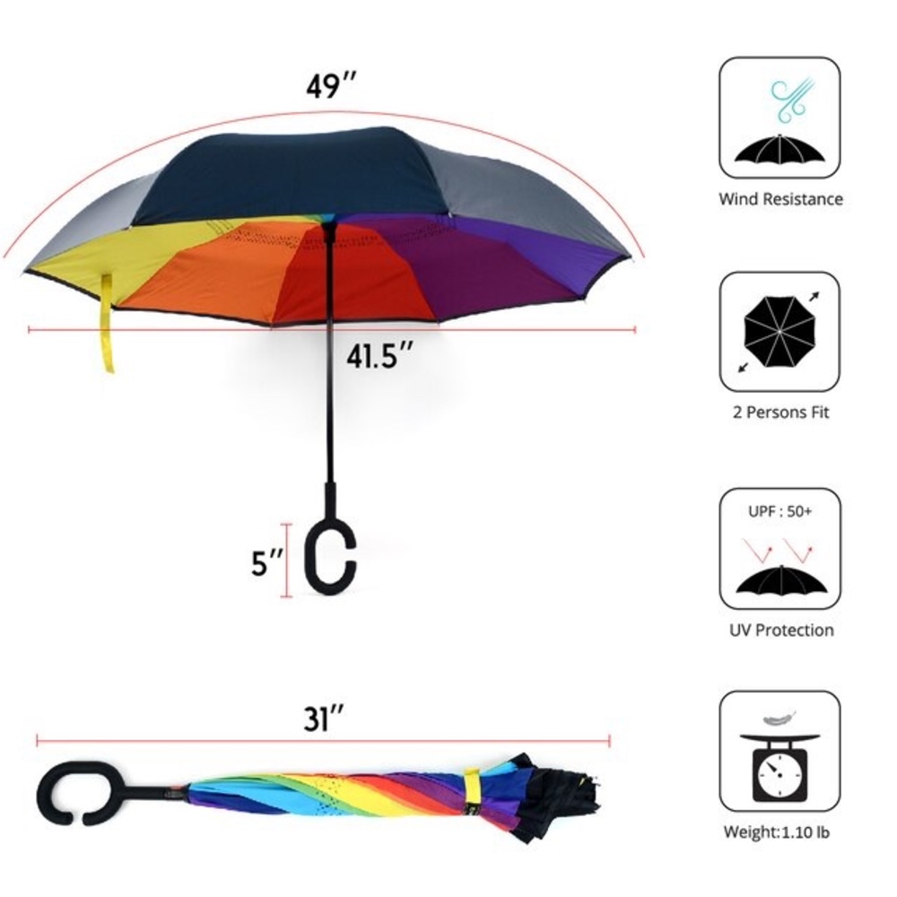 Inverted umbrella (rainbow) - Picture 2 of 2